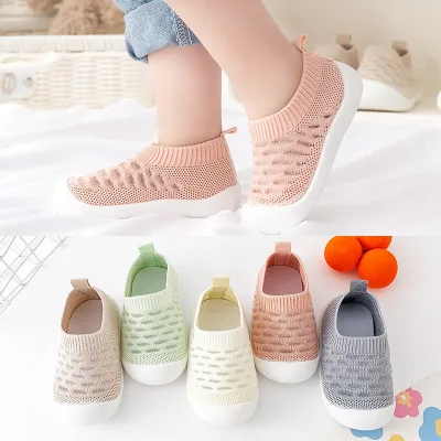 Spring Summer Children Walking Shoes Girls Boys Breathable Soft Bottom Baby Prewalkshoes