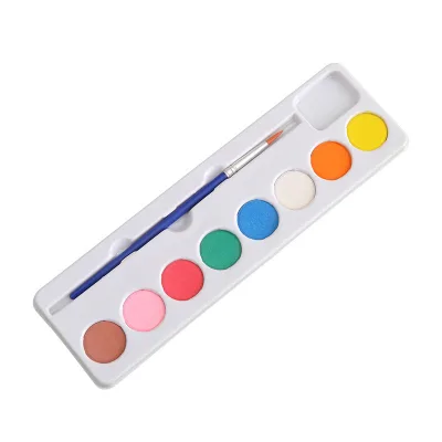 BESTLINE 8 Colors Non Toxic Watercolor Cake Solid Watercolor Paint Student Sketching Paint Solid Powder Paint