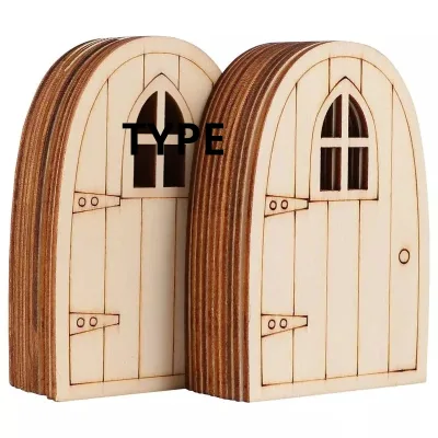 New Style 2mm Creative Wooden Fairy Door DIY Toy and Ornaments Decoration for Home or Garden EBay Export