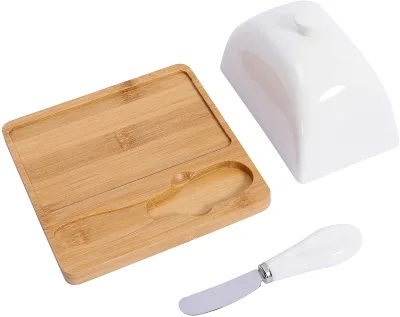 2026 NEW Butter Dish, ceramic bowl butter container with lid, mini butter pan with lid