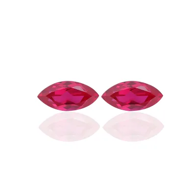 Fashion Lab Grown Gems Marquise Pigeon Blood Ruby Loose Gemstones for Engagement Jewelry