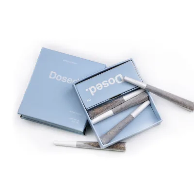 Dispensary Use 5 Pack Rolled Cigarette Cardboard Box Child Resistant Packaging Custom Logo 98mm Pre Roll Cone Box