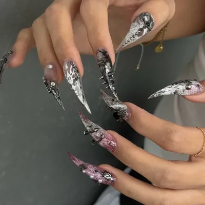 Dragon-claw Nail Clawart-specific Mold Plastic Ultra-long Over-the-top Edgy Glamorous Looks No
