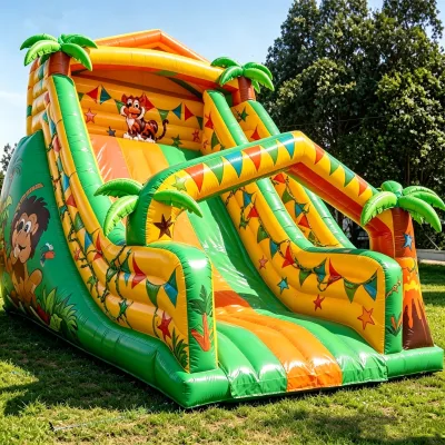 Hola New Arrival Commercial Use Coco Tree PVC Inflatable Slide with Easy Setup-Fast Speed for Fun Parties & Sports
