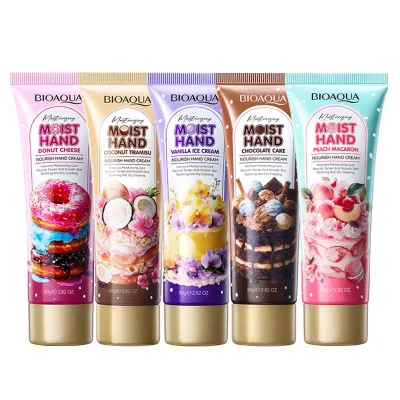 OEM Private Label Sweet Scent Donut Cheese Moisturize Nourishing Hands Reduce Anti-Cracked Brighten Winter Hand Cream