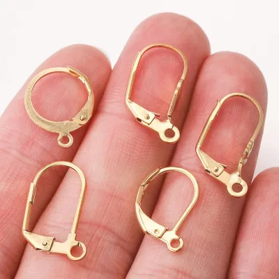2024 Europe and the United States Personality Earring Accessories French D Word Stainless Steel Ear Hook