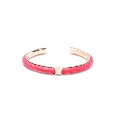 Premium Unisex C Bangle Snake Leather Multi-Colors Available 316L Stainless Steel  With New Technology Plated
