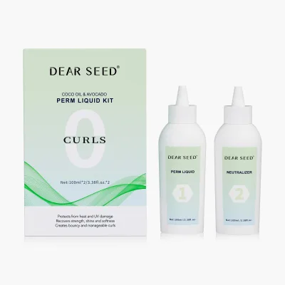 Coconut Oil & Avocado Alkaline Perm Liquid Kit 100ml Professional Hair Perming Solution for Bouncy Curls
