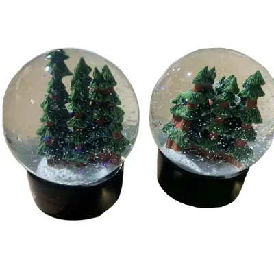 Handmade Custom Snow Globe, Trees Water Globe, Resin Gifts & Crafts