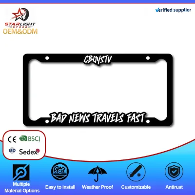 3D Text Customized Motorcycle License Plate Frame Vehicle License Plate Frame Number Plate Cover Car Accessories