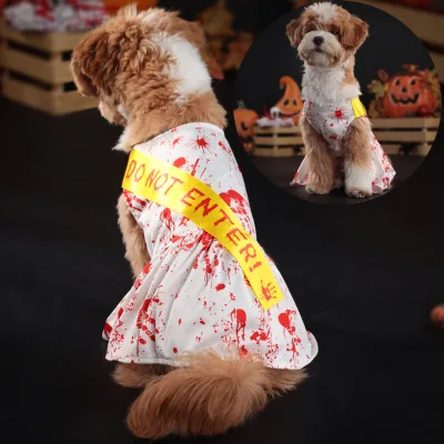 Pet Clothing Halloween Party Dog Clothes Dress and Four-Legged Outfit for Small and Medium Dogs