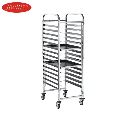 Hot Sale Commercial Hotel Restaurant Supply Cooling Food Rack Stainless Steel Bakery Gn Pan Tray Trolley
