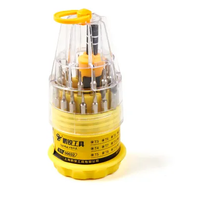 High Quality Pagoda Industrial-Grade 32-Piece Plastic Cross-Head Screwdriver Set 6150 Cr-V Steel Anti-slip Grip Eyewear