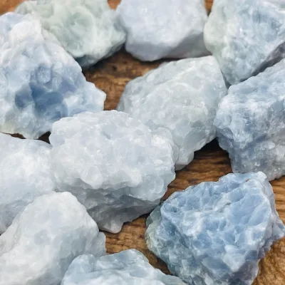 Wholesale Hot Selling Crystal Rough Stone Natural Blue Calcite Raw Stone for Gifts and Home Decoration