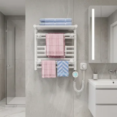 Small Electric Towel Rail with Hook House or Hotel Use Dry Towel Electric Heated Towel Rails for Bathrooms