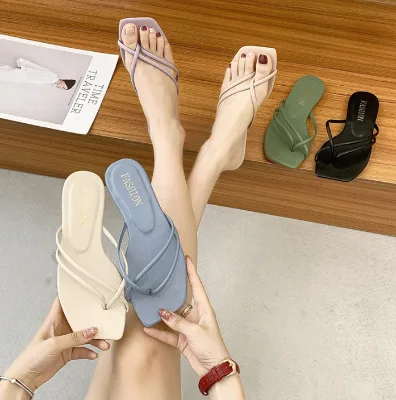 2022 Trendy Gladiatorial Thong Flat Sandal Anti-Slip Cheap Slipper for All Seasons-for Summer Spring Winter and Autumn