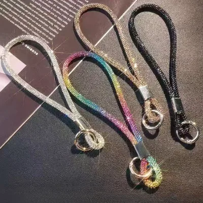 Mobile Phone Lanyard Wrist Diamond Lanyard High-end Luxury Rhinestone Pendant Fashion Pendant Short Lanyard Mobile Phone Chain