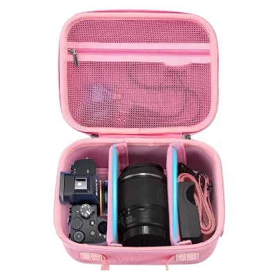 Wholesale EVA Hard Camera Case with Custom Logo BSCI Certified Nylon Zipper Closure Shockproof Outdoor Travel Carrying Box