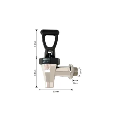 Stainless Steel Water Spigot for Milk Tea Bucket Hot Water Urn, Juice Dispenser Tap 3/4 Thread Replacement Faucet Parts