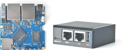 Aismartlink NanoPi R3S Mini Router OpenWRT, 2GB LPDDR4X RAM None EMMC, Dual-Gbps Ethernet for Smart Home Office Gateway