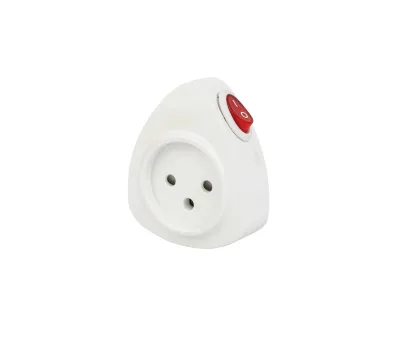 White Israel 16A 250V Socket Plug Three Pin Cylindrical Detachable Assembly Power Cord Male Female Wiring PC Plug