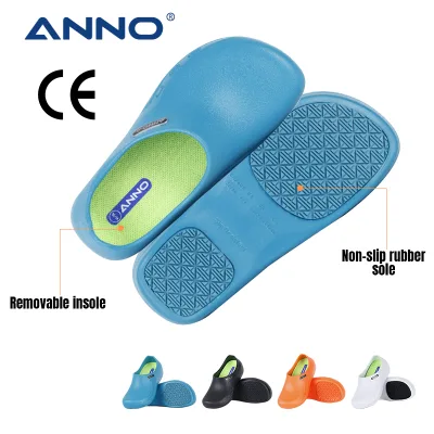 ANNO Lightweight Medical Shoes with CE Certified Removable Insole Dust Proof Work Clogs for Semiconductor Factory Lab