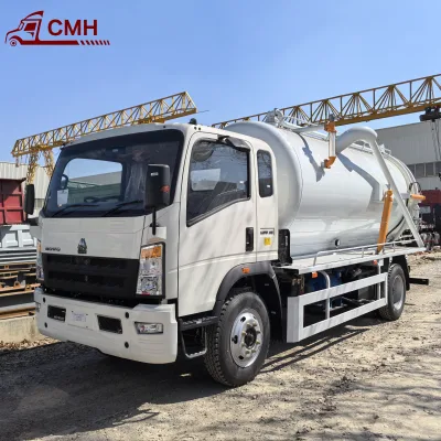 Hot Sale HOWO 4X2 YUchai Engine Premium 10Cbm Sewage Cleaning Suction Trucks
