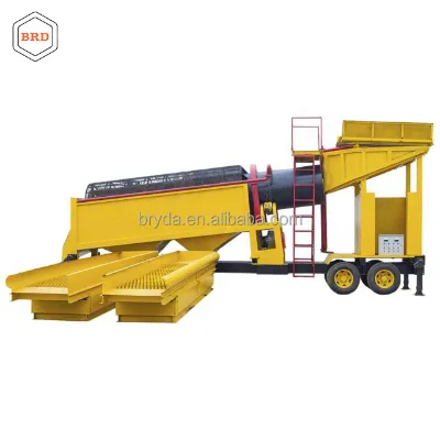 BRD Efficient High Rigidity Gold Washing Machine Plant Mobile Wash Plant with 50-200t/h Capacity Flexible Gold Extraction Unit