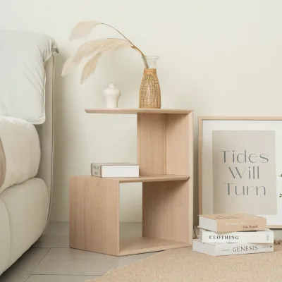 Premium Melamine Board Side Table Custom Modern C-shaped Coffee Table Wholesale Minimalist End Table Home Furniture Pro
