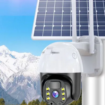 Solar Light with Cctv Camera Camera 4g Solar Panel Camera Security Solar Night Visual Human Catch