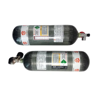 3L Hot Sale Scba Cylinder Ultra Light Inflatable Gas Cylinder Carbon Fiber Cylinder Shanghai High Pressure Oxygen Tank 30M Pa
