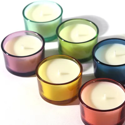 Small Round Candle Glass Aromatherapy Candlestick Candlelight Handmade Decoration