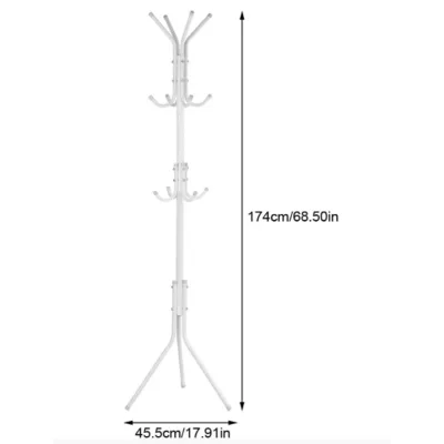 Creative Iron Art Freestanding Coat Rack Simple Three-Legged Hanging Clothes Rack for Bedroom or Hallway Floor Standing Rack