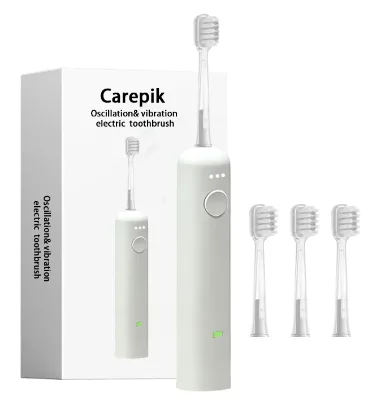 Carepik Wave Pro Sonic Electric Toothbrush for Adults 2026 Model 60 Oscillations Ultra-Clean 3 Brush Heads Waterpick Wireless