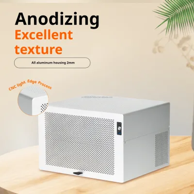 Aries 8-Bay NAS Vertical Chassis 2mm Anodized Aluminum MicroATX Form Factor with UNRAID Flyherd Hui SFX Power Supply in Stock