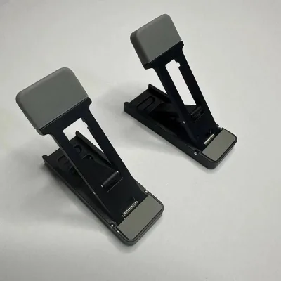 Zinc Alloy Invisible Laptop Stand 3 Height Settings Foldable Phone Kickstand 2Pcs/Set Mini Slim Adhesive Notebook Riser for Desk