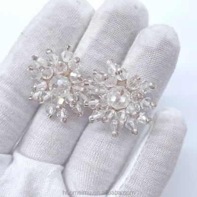 Factory Direct Sales New Handmade Metal Flower Decorations for Clothing Shoes Hats Bags-Durable Elegant Pink White