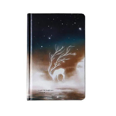 LABON Night Luminous Book Hardcover Book Starry Sky Color Page Diary Notebook Handbook