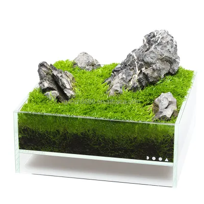 2023 New Product Aqua Terrarium tank Glass Air Forest Aquarium Aquatic Plants Pots Grow Kit