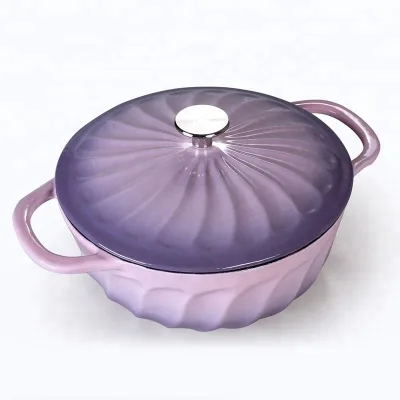 Enamel Cast Iron Reoona Casserole Biryani Cooking Pot
