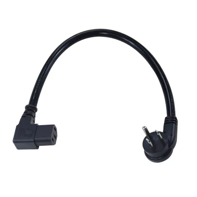 Right Angle Iec320 Connector Reel Ac Cable Extension Plug Electric 3 Pin To Iec C13 Power Cord