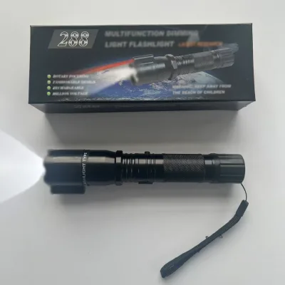 Hot-selling 288 High Brightness Aluminum Alloy Flashlight LED Three-level Adjustment AAA Battery Portable for Outdoor Lighting
