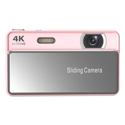 2026 4K HD Digital Camera with Sliding Lens Cover Compact Camera for Students Photo Video Recording Portable Vlogging Camera