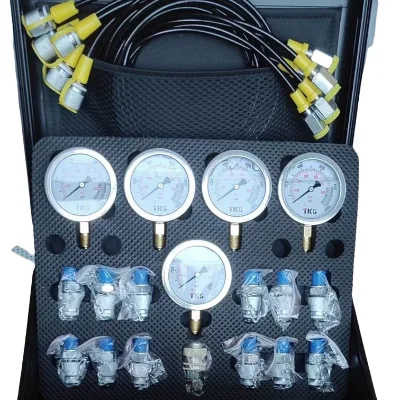 TKS Portable Hydraulic Pressure Test Kit Includes Essential Pressure Gauges