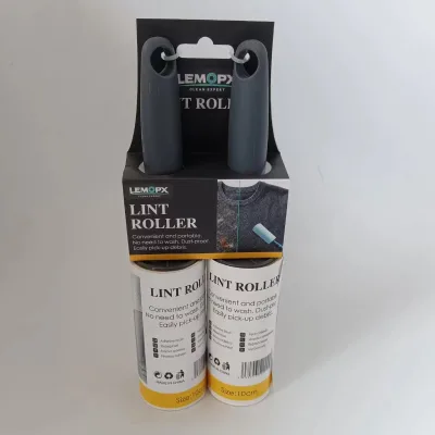 Customized 30 Sheet Manual Paper Lint Sticking Roller Dust Removal Device for Home Use Removing Dust From Clothes Sofas Beds
