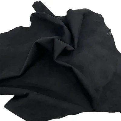 Ethiopian Origin Eco-friendly Sheepskin Black Sheep Suede Ultra-Low Price Inventory for Shoes Handbags Garments