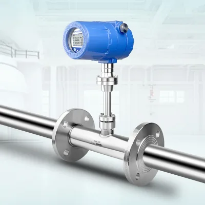 CO2 Oxygen Air Pulse Output Flow Meter Thermal Gas Inserted Compressed Air Natural Gas Nitrogen High Precision Digital Display