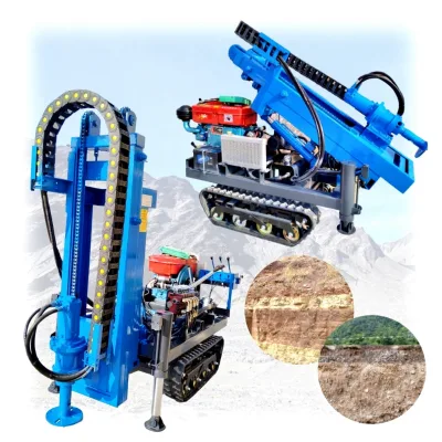 Helical Small Ground Screw Solar Piling Pile Driving Driver Machine