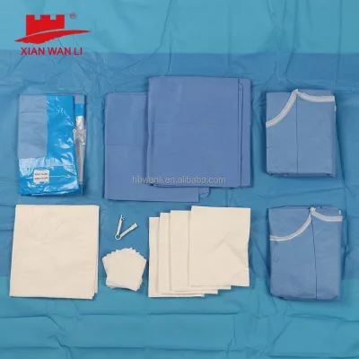 Disposable Medical Surgical 45GSMS Non Woven Sterile Surgical Delivery Pack Dental Pack Dental Surgical Package