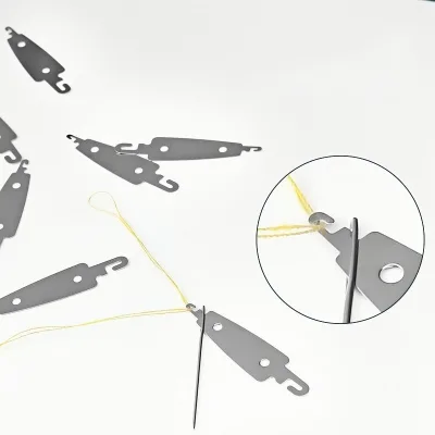 Cross Stitch Threading & Cutting Tool Stainless Steel Portable Simple Sewing Accessory Quick-Threading